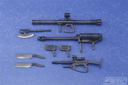 ▲今回製作した武装一覧。ロングライフルが短くなっているのが分かります。