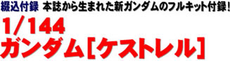 綴込付録 本誌から生まれた新ガンダムのフルキット付録！ 1/144 ガンダム［ケストレル］