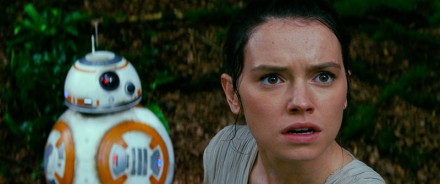 Star Wars: The Force Awakens L to R: BB-8 and Rey (Daisy Ridley) Ph: Film Frame © 2014 Lucasfilm Ltd. & TM. All Right Reserved.