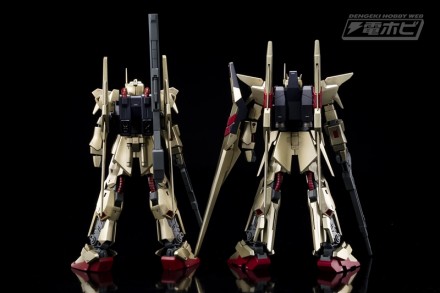 ▲空山竜司の製作した「HGUC 1/144 百式」と並べて撮影。百式からの、技術的な系譜が感じられます。