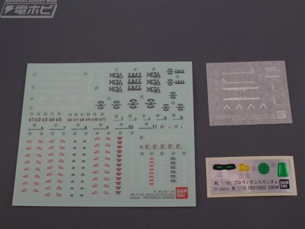 ▲マーキング、ホイルシール、そしてガンダムデカールも付属。豪華です！