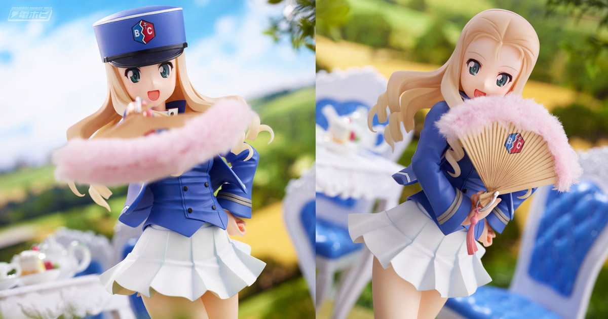 ガールズ＆パンツァー』パンツァージャケット姿のマリーが扇子を片手にキメたポーズでフィギュア化！ミニスカートからのぞく健康的な美脚も！ |  電撃ホビーウェブ