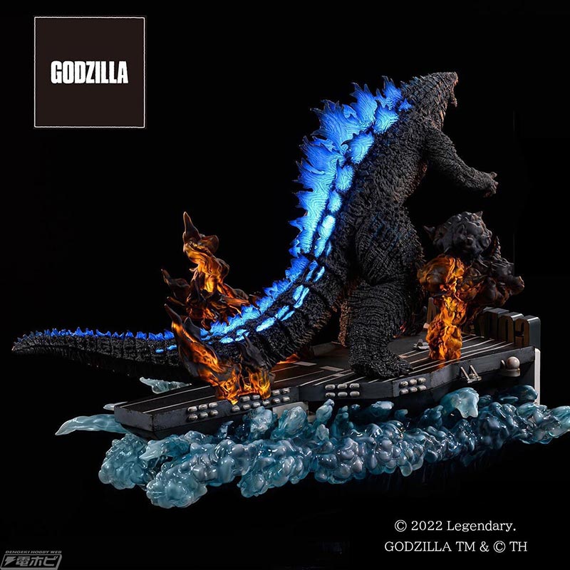 GODZILLA vs. KONG』ゴジラ〔2021〕とコング〔2021〕の2大怪獣が全高約50センチの超巨大フィギュアに！爆炎渦巻く航空空母を舞台に映画のワンシーンそのままに再現！  | 電撃ホビーウェブ