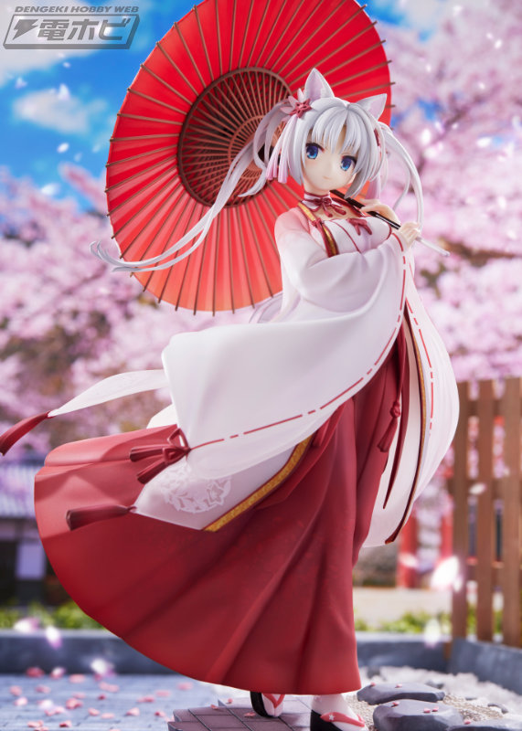 千恋＊万花』建実神社の巫女姫様・朝武芳乃が1/7スケールフィギュア化！祟り神に反応した“耳のはえた芳乃様”が再現できるオプションパーツも付属！ |  電撃ホビーウェブ