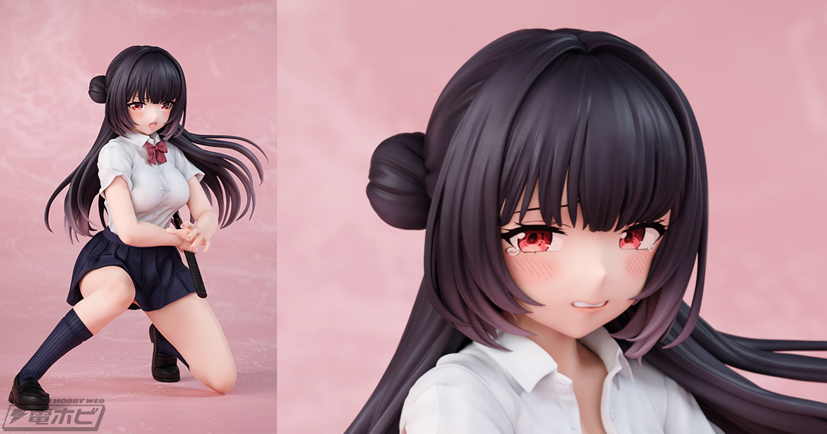 フィギュアシリーズ「さむらいJK」から凛々しき美少女「咲良」が登場！通常版＆衣服がはだけたダメージver.が同時リリースで、100体限定の1/4スケールモイスチャーアイ版も！  | 電撃ホビーウェブ