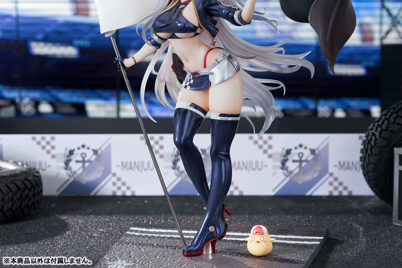 露わな下乳に釘付け！『アズールレーン』プリンツ・オイゲンがレースクイーン衣装でフィギュア化！あみあみで仮予約受付中!! | 電撃ホビーウェブ