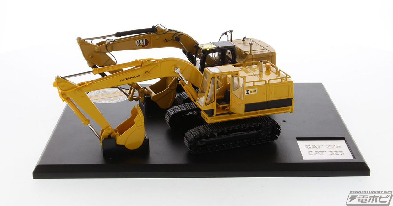 油圧ショベル「CAT323」「CAT225」の1/50スケール完成品モデルをダイキャストマスターがセット販売！CAT225は新金型、車両の歴史を比較できるエボリューションシリーズの商品！  | 電撃ホビーウェブ