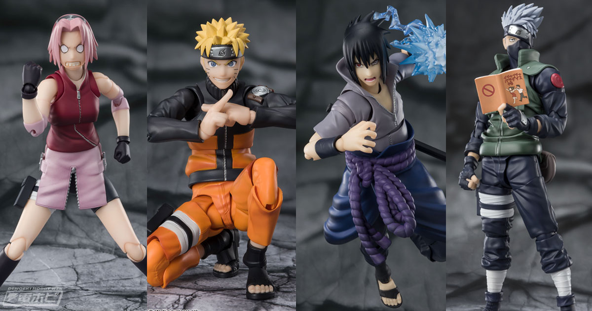 NARUTO-ナルト- 疾風伝』ナルト、サスケ、サクラ、カカシのS.H.Figuartsが一挙再販！螺旋丸や千鳥エフェクト、イチャイチャパラダイスなどそれぞれ豊富なオプションパーツが付属！  | 電撃ホビーウェブ