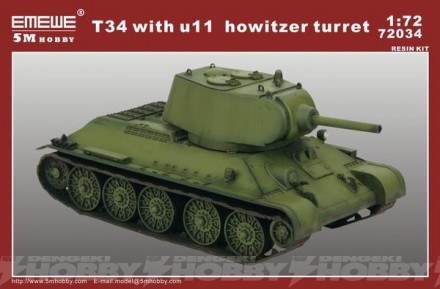 08-72034 t34 with u11  howitzer turret