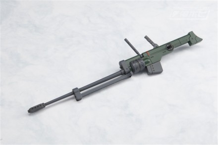 ▲ザクアメイジング用の210mm対物ライフル。レッドウォーリア用と違い、濃いグリーンが使われている。