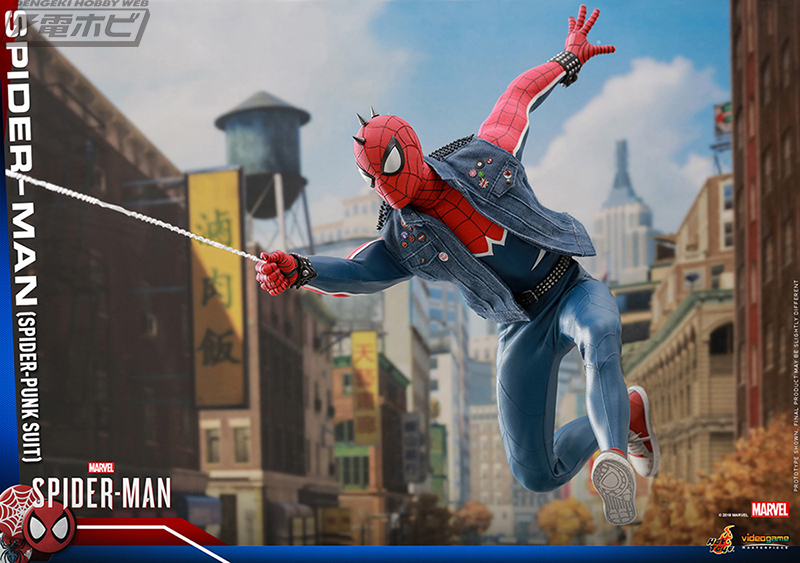 大人気アクションゲーム Marvel S Spider Man よりパンク スーツを着たスパイダーマンが1 6スケールフィギュアで登場 電撃ホビーウェブ