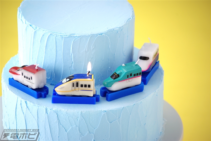 ハッピーバースデー♪「E7系新幹線かがやき」のプラレールキャンドルが新登場！お子さん、お孫さんの誕生日ケーキのお供に!! | 電撃ホビーウェブ