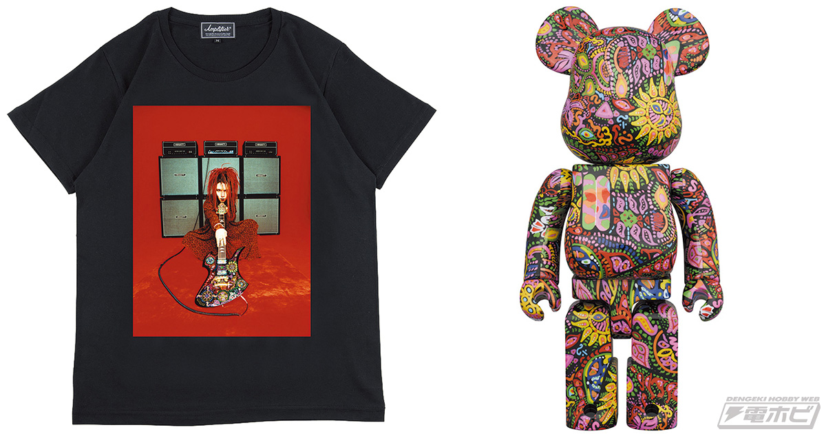 hideのアーティストTシャツとBE@RBRICKの100％＆400％ 2サイズセットが 