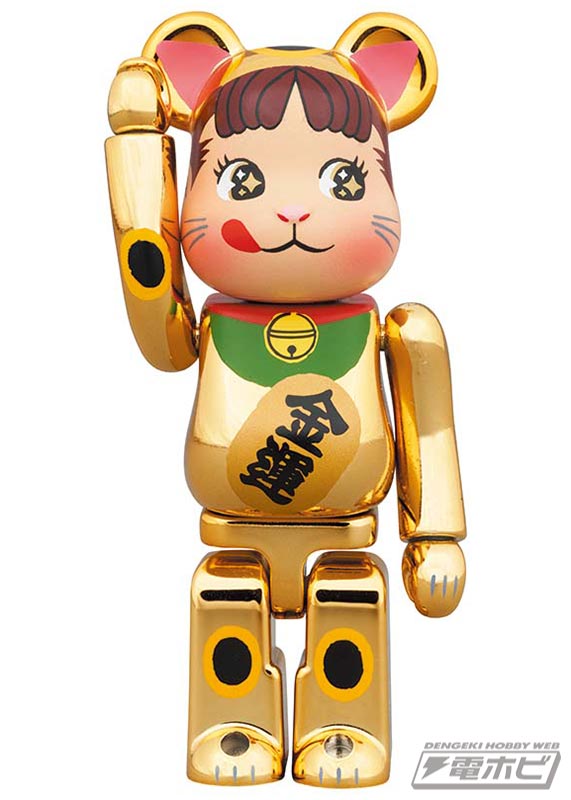 オンラインストア買 BE@RBRICK 招き猫 ペコちゃん 福 金メッキ 1000