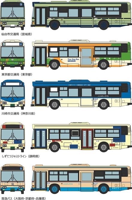 日野ブルーリボン、日野ブルーリボンシティの初期ノンステップバスが「ザ・バスコレクション バスコレ」に登場！Amazonで予約受付中！  電撃ホビーウェブ
